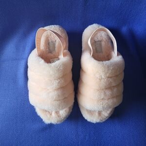 UGG Cream Fleece Slippers